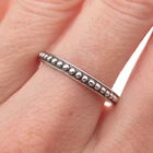 Silpada & Shube Sterling Silver Vintage Rosary Dots Beaded Band Ring Size 9.25