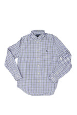 Polo Ralph Lauren Boys Cotton Striped Collared Button-Down Shirt White Size L