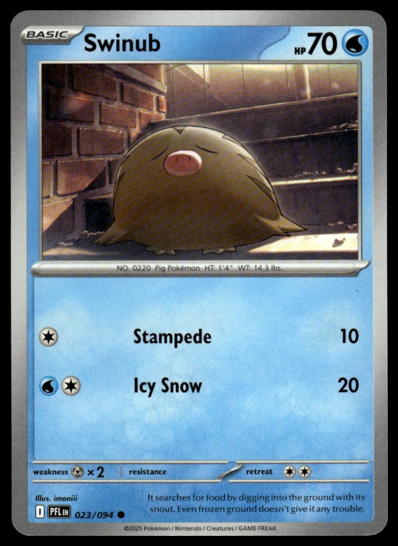 Swinub ME02: Phantasmal Flames 023/094 Normal NM