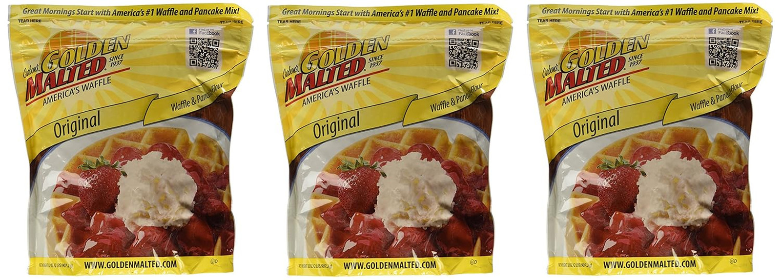 Original Waffle and Pancake Flour, 32 Ounce (Pack of 3)