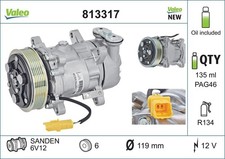 Kompressor Klimaanlage VALEO CORE-FLEX 813317 für CITROËN FIORINO FIAT C3 C2 12V