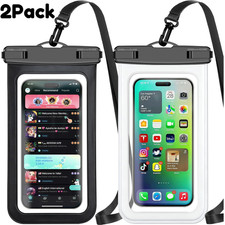 2 Pack Waterproof Floating Cell Phone Pouch Dry Bag Case Cover For Phone Samsung