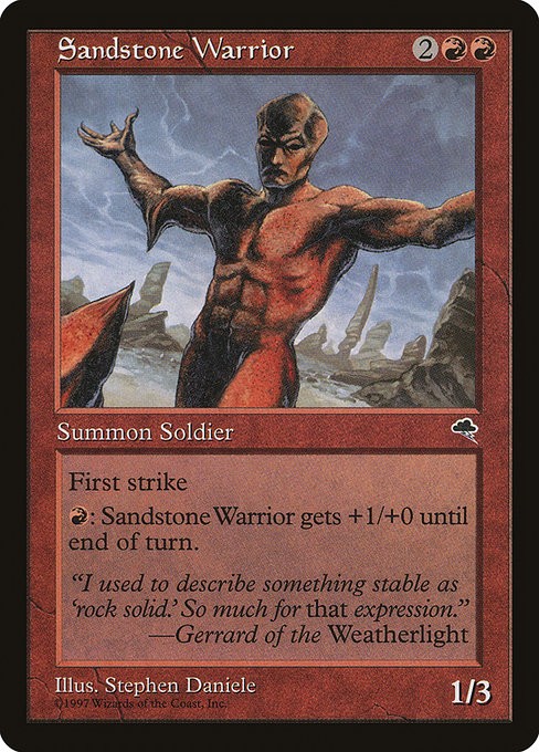 Sandstone Warrior NonFoil Tempest 199 NM MTG