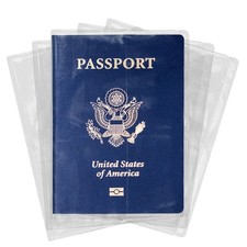 5 Pcs Clear Passport Protector Holder Passport Cover Vinyl ID Protector