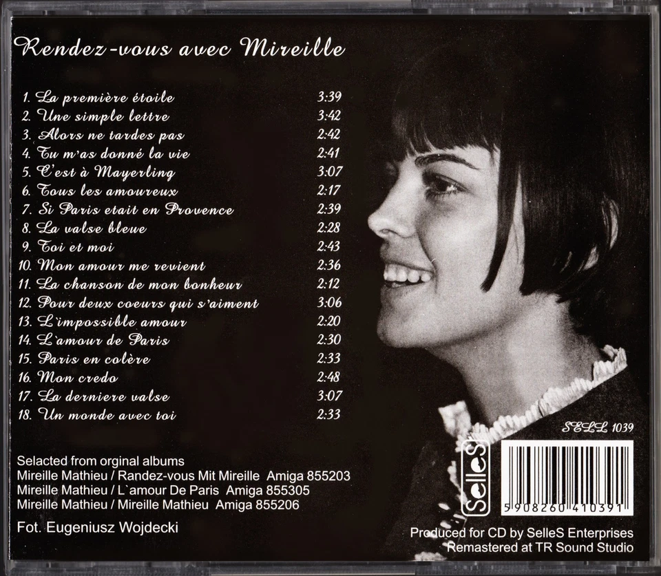 MIREILLE MATHIEU Rare SELLES CD ''RENDEZ-VOUS AVEC..." Unique Cover Rares Songs! - Imagem 3 de 4