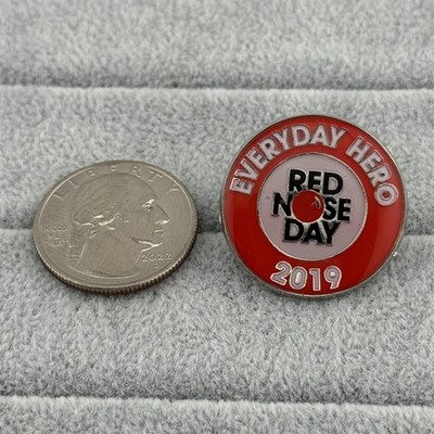 Walgreens Everyday Hero Red Nose Day 2019 Employee Enamel Pin Pinback #60598