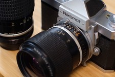 Nikkormat FTN 35mm Film SLR   Series E 36-72mm Zoom  Nikkor 200mm AI Telephoto