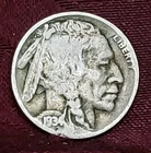 1934-D Indian Head Buffalo Nickel Circulated 5c Coin, Free Shipping