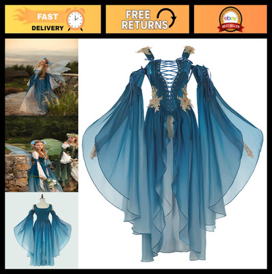 Renaissance Women's Costume Dress - Elf Fairy Outfit for Ren Faire, Medieval Sty