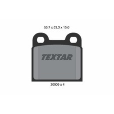 TEXTAR Bremsbeläge hinten für VW Kaefer Cabriolet Opel Kadett B Caravan