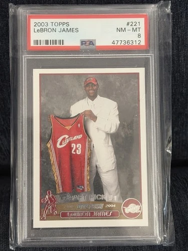 2003-04 Topps - Draft Pick LeBron James #221 (RC) Graded Psa 8