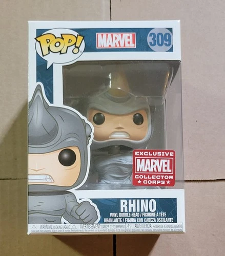 Funko Pop Rhino #309 Vinyl Figure Marvel Collector Corps Exclusive 2018