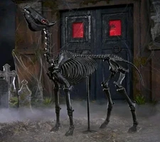 Grave And Bones 5.5 Ft LED Black Skeleton Pony  Home Depot Home Accents Holiday