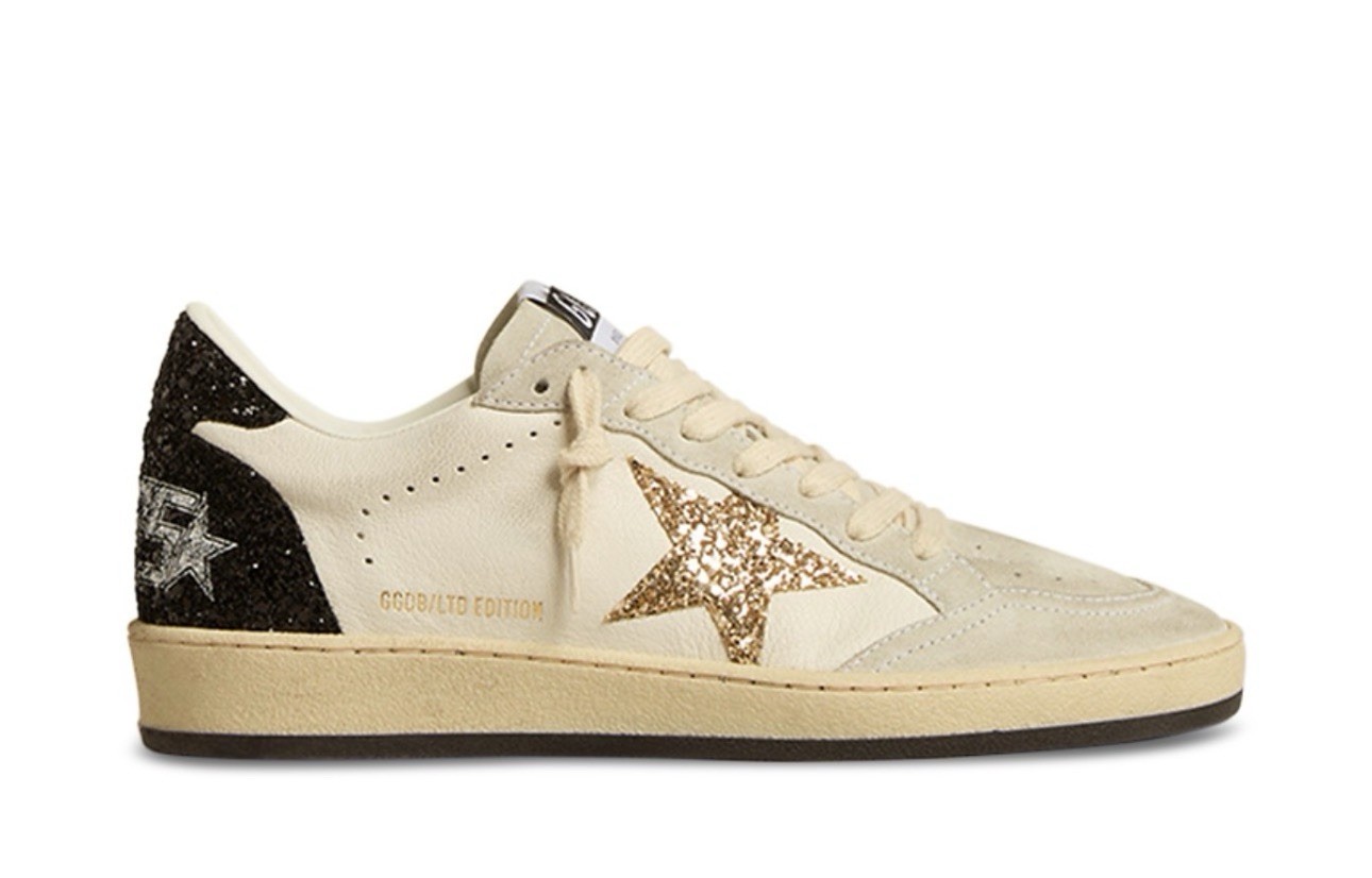 Golden Goose Ball Star Sneaker White Ice Black Gold NIB EU 41 US 11