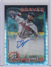 2024 Darius Vines Topps Chrome Logofractor ROOKIE AUTO - DV Atlanta Braves RC