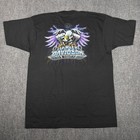 Vintage Harley Davidson T Shirt Mens 2XL Black 90s Dealer Meeting Lighting Eagle