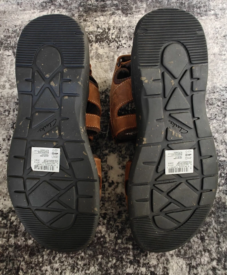 Clarks Leather Sandals Men's 8 Brown Collection Walkford Walk - Image 3 of 4