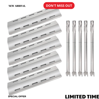 #ad #ad NEW 17quot; Burner Tubes amp; Heat Plates Fits Ducane 5 Burner Gas Grills $50.59