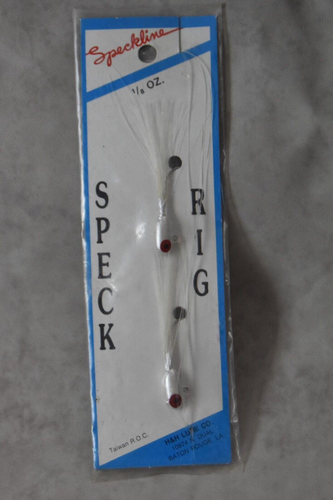 Vtg SPECKLINE "SPECK RIG" LURES 1/8 OZ. Sealed Original Package White Red Eye