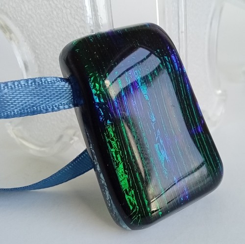 Handcrafted Dichroic Glass Pendant - Picture 2 of 12