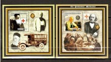 STAMPS Mozambique Alexander Fleming  Henry Dunant Medicine 2 Mini Sheets  MNH 