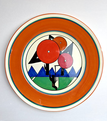 Clarice Cliff 'Geometric Garden' Pottery Plate 1993 MET Reproductions 10.25''