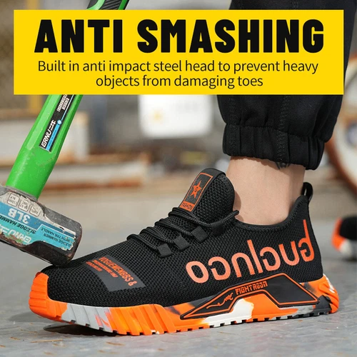 Unverwüstliche Sicherheitsarbeitsschuhe Stahlkappe Stiefel Leicht Sneaker Herrenschuhe - Bild 13 von 33