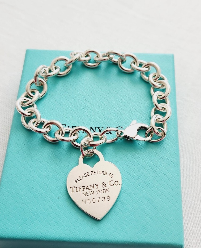 Tiffany & Co. Return to Tiffany Heart Tag Bracelet Sterling Silver 925