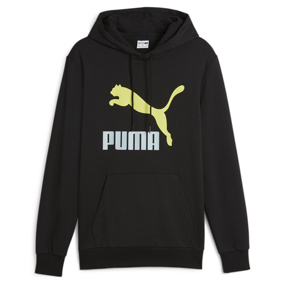 Пуловер с капюшоном и логотипом Puma Classics, мужская черная повседневная верхняя одежда 53951894