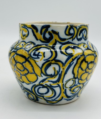 Vase Keramik Studiokeramik Antik Fajalauza? Morocco? 18.Jhd 12 X 15 Cm Signiert - Bild 2 von 8
