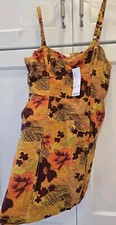 NEW Urban Outfitters Medium Yellow Gold Floral Short Dress NWT