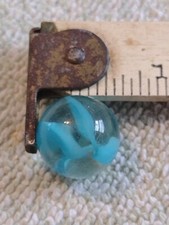 Vintage Vitro 4 Vein Caged Cat Eye Marble Blue  A 