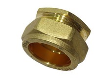 28mm Brass Compression Stop End Cap / Blank Fitting For Copper Pipe