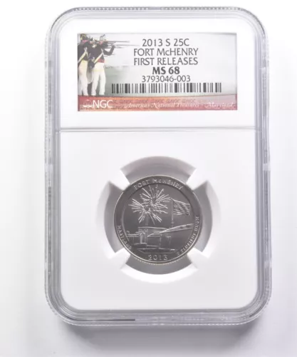 2013-S Washington Quarter Fort McHenry First Releases MS68 NGC *7333