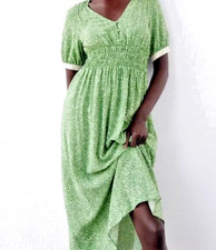 Zara floral print maxi dress (US:L)