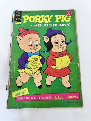 Porky Pig and Bugs Bunny #53 1974 Gold Key  Porky & Bugs Search for LOST PYRAMID