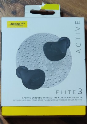NEW Jabra Elite 3 Active - True Wireless Bluetooth Sports Earbuds,  1 UNIT Black