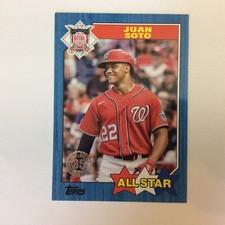 2022 Series 2 1987 Topps All Star Blue #87AS-13 Juan Soto Washington Nationals
