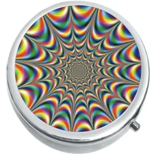 Psychedelic Pattern  Medicine Vitamin Pill Box