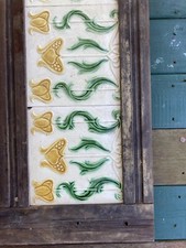 Art Noveau Wash Stand Back Tiles