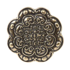 Round Flower Engraved Belt Buckle