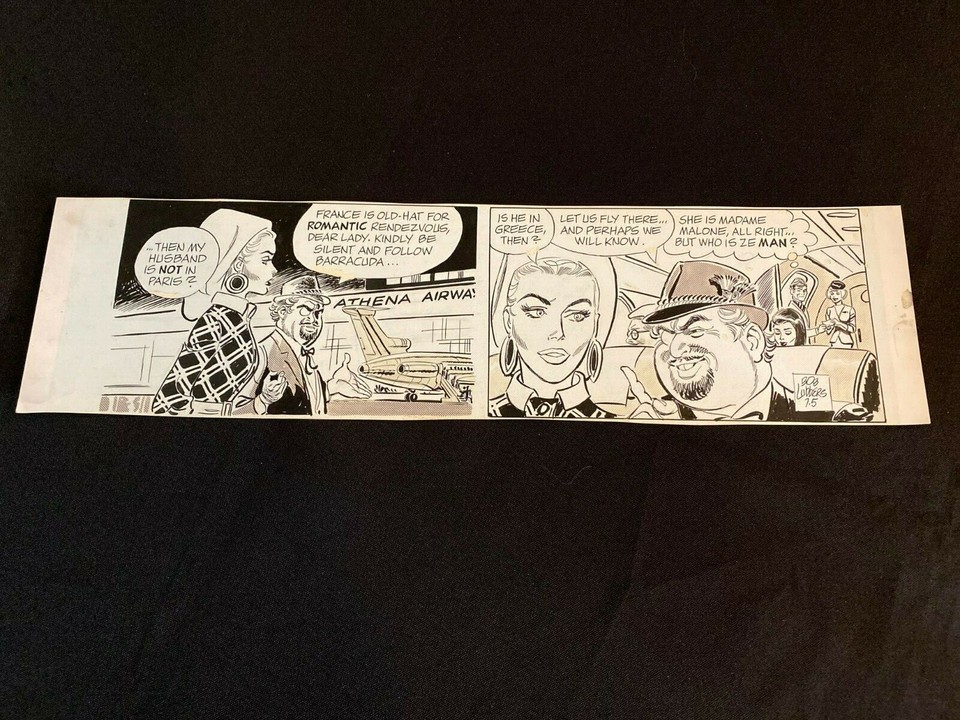 #680705 ROBIN MALONE Original Daily Strip Art by Bob Lubbers July 5, 1968 Comic Art