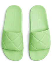 MSRP$390 Bottega Veneta Padded Slide Sandal in Pistachio MADE IN ITALY Size 11Us