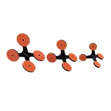 3 Pack Flip Shot Steel Reactive Auto Reset Pistol Rifle Targets, 4", 5", 6"