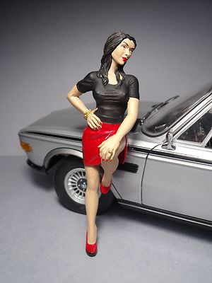 Figurine 1/18 Résine 'Salomé' Non Peinte - Pour Diorama Voiture (Porsche 1973, Vroom, Minichamps...)