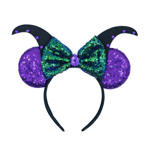 Girls Minnie Mickey Mouse Ears X Mas Headbands Black Red Dot Bow Book Week Hair - Picture 189 of 197