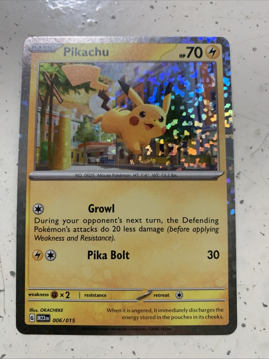 ピカチュウ ホロカード 70HP Holorare Pikachu Basic 70HP Pokemon Card Mcdonalds 006/15 | eBay