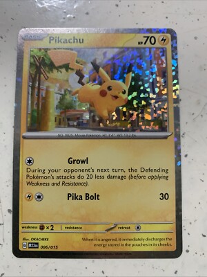 Holorare Pikachu Basic 70HP Pokemon Card Mcdonalds 006/15 | eBay