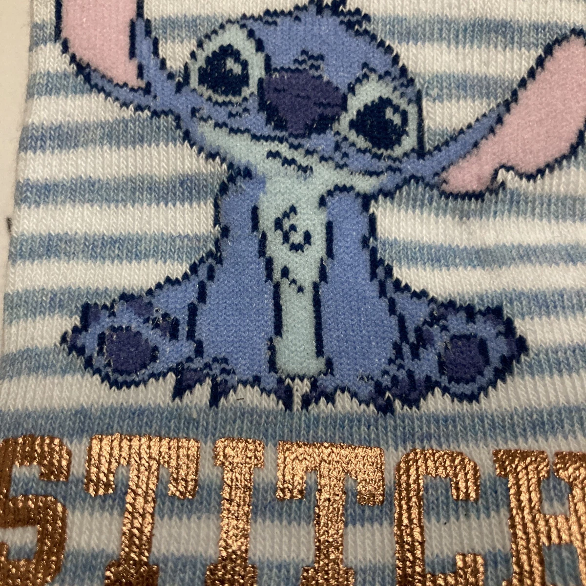 Conjunto de Calcetines Primark Stitch Angel Disney EE. UU. 6-10 Rayas Azules Paquete de 3 Rosa Ohana Nuevo
