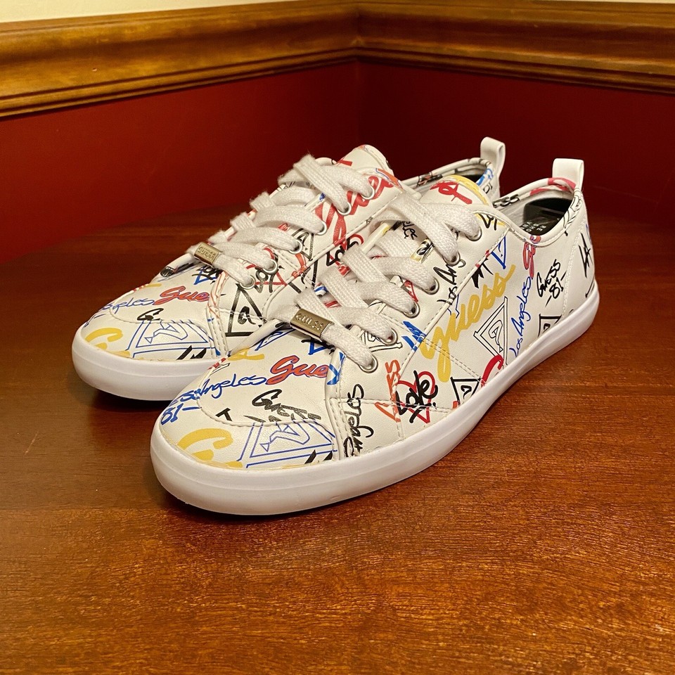 Guess Graffiti Low Top Fashion Designer Sneakers Size 9.5M Women’s eBay